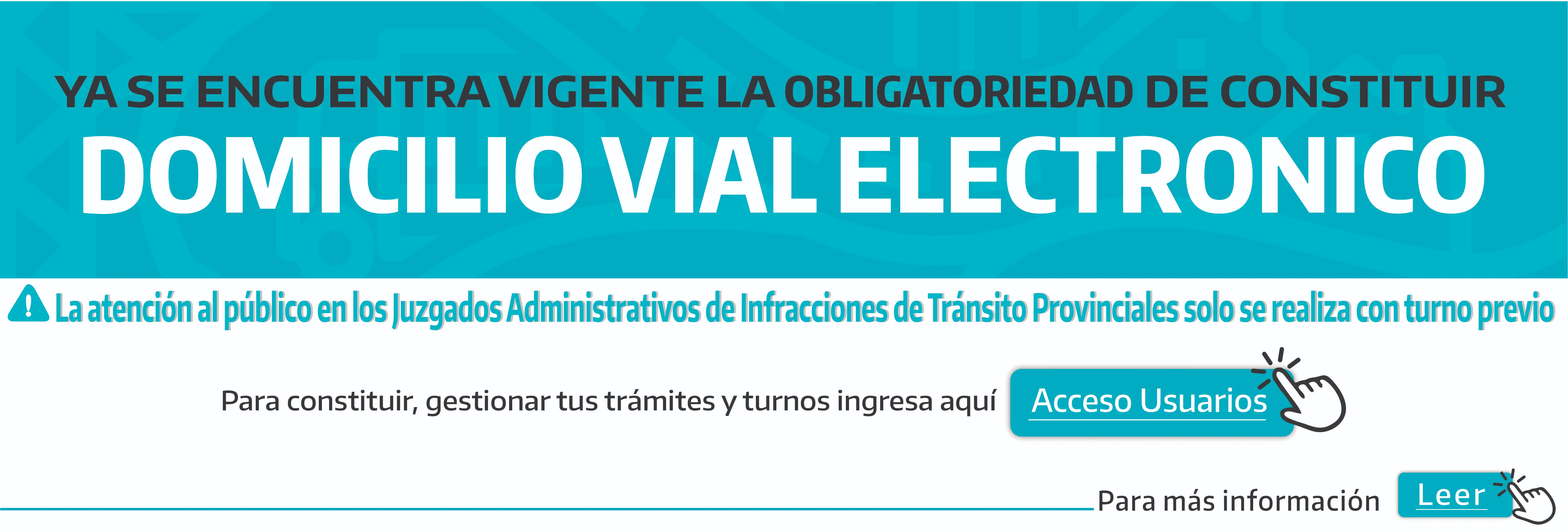 Banner del domicilio vial electrnico